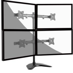 BRAZO CUADRUPLE CURVO FREESTAND NEGRO MULTIPLE