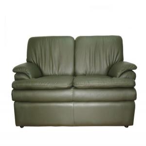 SOFA DOS PUESTOS BRAZOS TAPIZADOS CUERO 